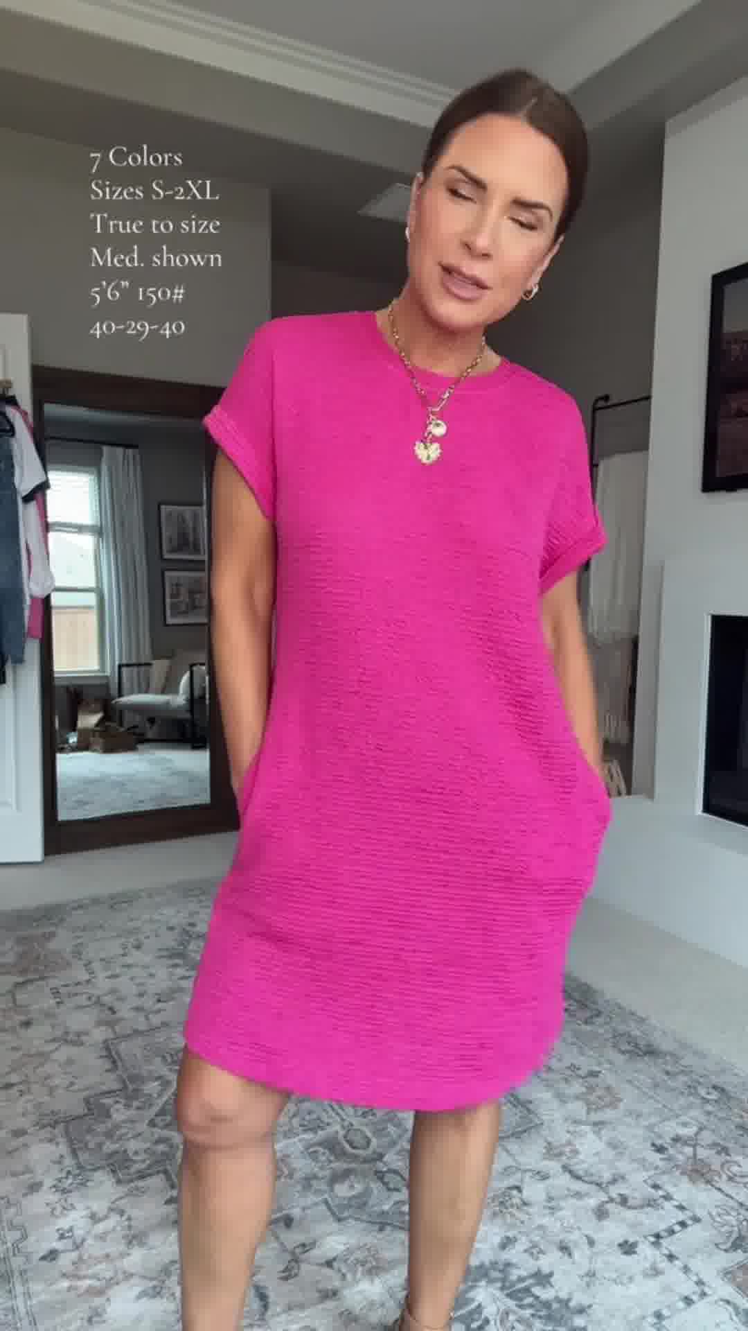 Casual Minimalist Round Neck Summer Dress