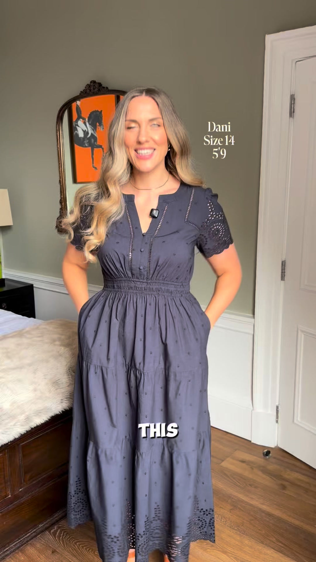 Georgie Cotton Summer Dress - Dark Navy