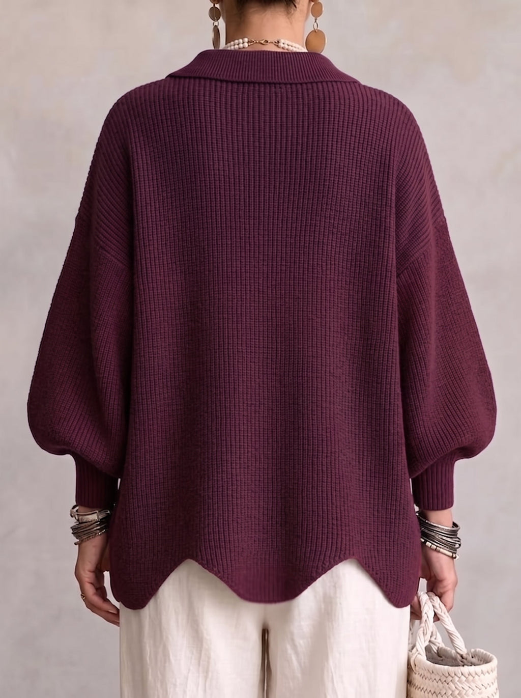 Karina - Oversized Collared Button Cardigan – Jereler