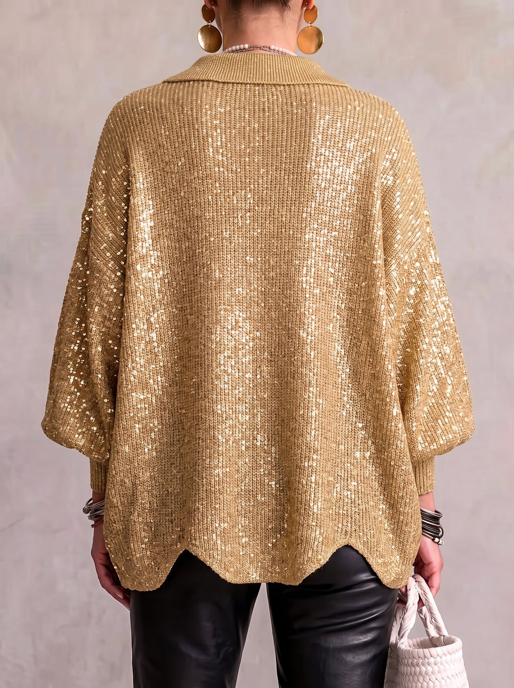 Karina - Oversized Collared Button Cardigan – Jereler